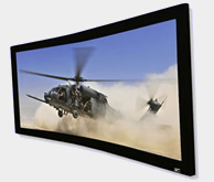 Lunette curved video projection screen