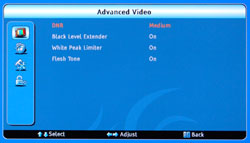 Nexus NX4203 HD LCD TV Video Menu Display