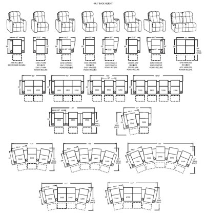 Berkline Grand Home Theater Seats Schematics