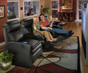 Palladium Black Leather Couch