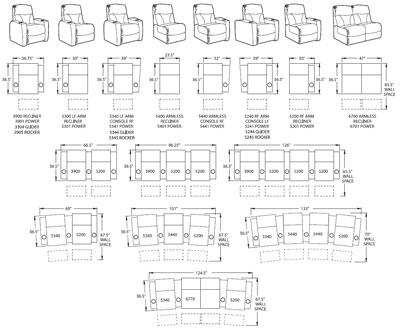 Berkline Varsity Home Theater Seats Schematics