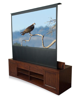 Elite Screens CFE84H-C 84 inch In-Cabinet Electric Screen