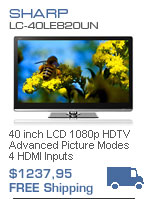 Sharp LC-40LE820UN 40 inch LCD TV