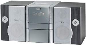 RCA rca-rs2010 50-Watt 3-CD Micro Bookshelf System with MP3/MP3 Pro Playback