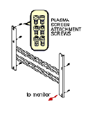 Peerless TV Mounts Articulating Plasma Screen Wall Mounts- adapter plate components