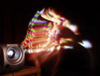 DLP projector rainbow effect