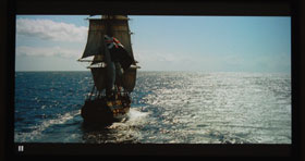 Studio Experience 92-Inch Gray Permanent Cinema Projection Screen Pirates Of The Caribbean Ship Image