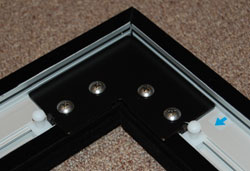 Studio Experience 92-Inch Gray Permanent Cinema Projection Screen Frame Attached