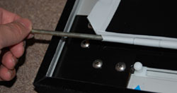 Studio Experience 92-Inch Gray Permanent Cinema Projection Screen Tension Bars Insertion