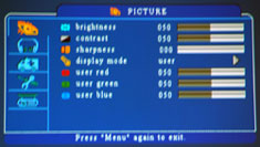 Boxlight ProjectoWrite Picture Menu