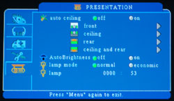 Boxlight CP718E Portable Multipurpose LCD Projector Presentation Menu Display