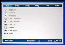 Boxlight Phoenix S25 Portable Mulitpurpose DLP Projector Main Menu Display