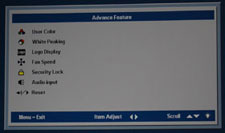 Boxlight Phoenix X35 Mulitpurpose DLP Projector Advanced Feature Menu Display