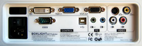 Boxlight Phoenix X35 Portable Mulitpurpose DLP Projector Rear Input Connections