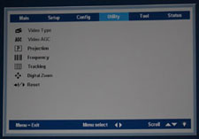 Boxlight Phoenix X35 Portable Mulitpurpose DLP Projector Utility Menu Display