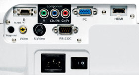 Epson 1080 Home Theater LCD Projector Rear Inputs