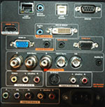 Boxlight PRO4500DP DLP Video Projector Rear Input Connections