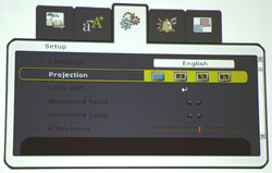 Boxlight PRO4500DP Fixed DLP Video Projector Setup Menu Display 
