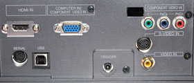 Mitsubishi HC1600 DLP Home Theater Projector Rear Inputs