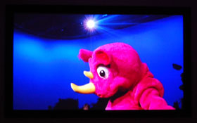 Epson 1080 Home Theater Projector Screen Cap Of Death To Smoochy Featuring Smoochy Himself