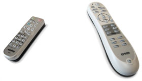 Sanyo PLV-Z60 Home Theater LCD Projector And The Epson Home Cinema 720 LCD Projector Remote Controls