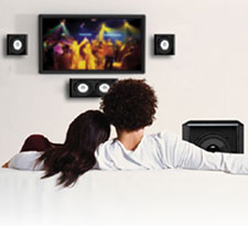 Brighton 5.1 Cube Home Theater System Lifestyle In-Home Image