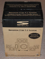 Brighton 5.1 Cube Home Theater System Box Packaging