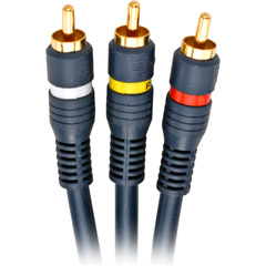 Steren 254-310BL 3 ft Composite/Stereo Cable